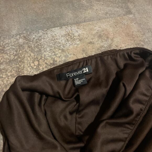 vintage y2k forever 21 nude faux suede tube top dress size small - Picture 6 of 6